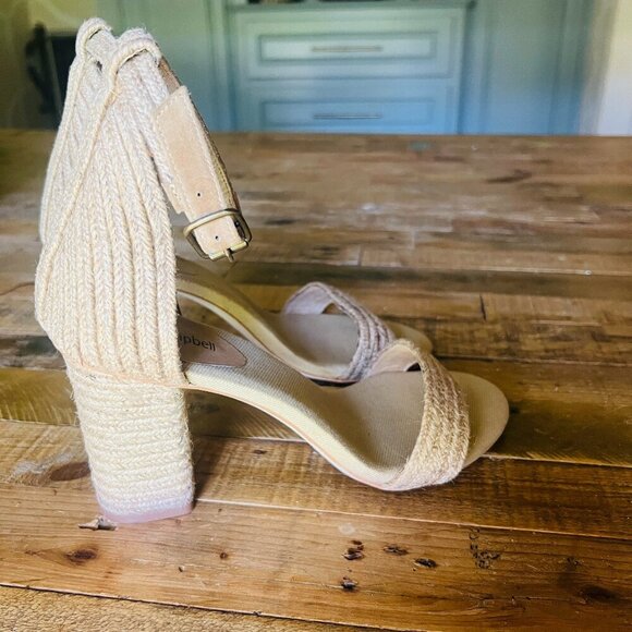 JEFFREY CAMPBELL x Revolve Rowboat Ankle Strap Woven Espadrille Sandal Heel 9.5 - Picture 8 of 8